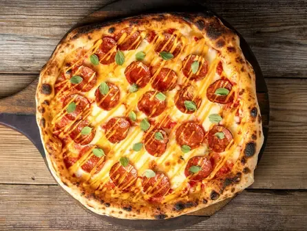 PIZZA SIN GLUTEN CANTIMPALO AHUMADO